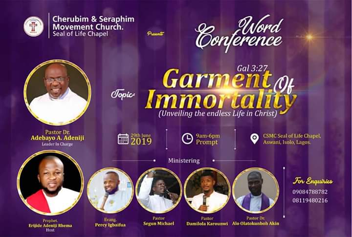 WORD CONFERENCE 2019 - GARMENT OF IMMORTALITY.